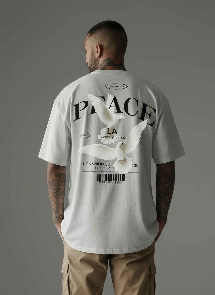 חולצת אוברסייז עם הדפס