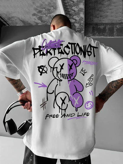 חולצת אוברסייז עם הדפס