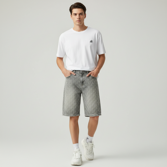 ג'ינס קצר דוגמת תפרים