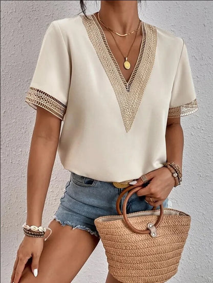קיצית V חולצת