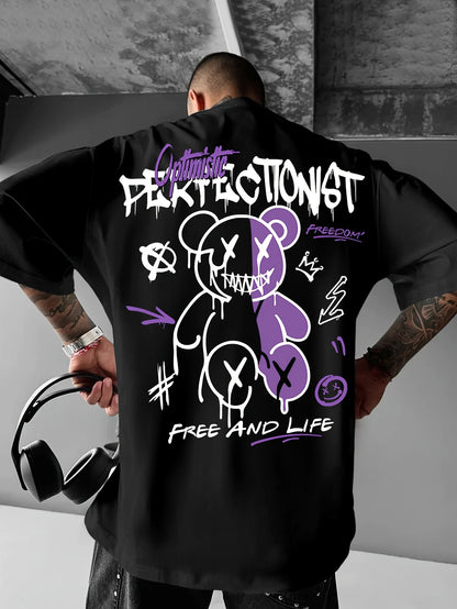 חולצת אוברסייז עם הדפס