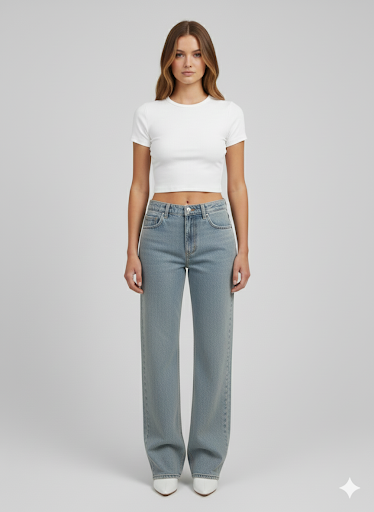 הדפס כוכבים baggy ג'ינס