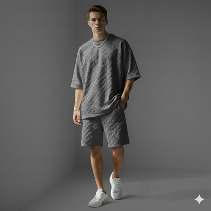 חליפה קצרה חלקה אוברסייז