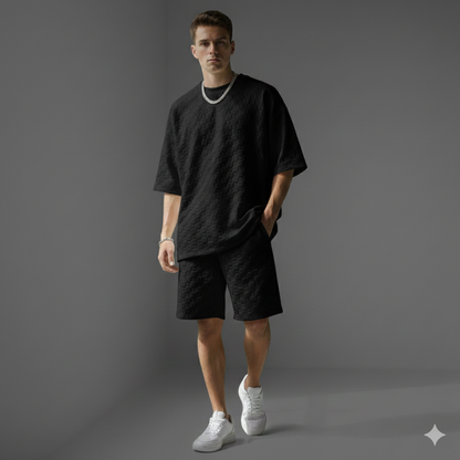 חליפה קצרה חלקה אוברסייז