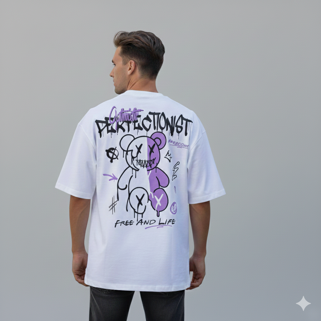 חולצת אוברסייז עם הדפס